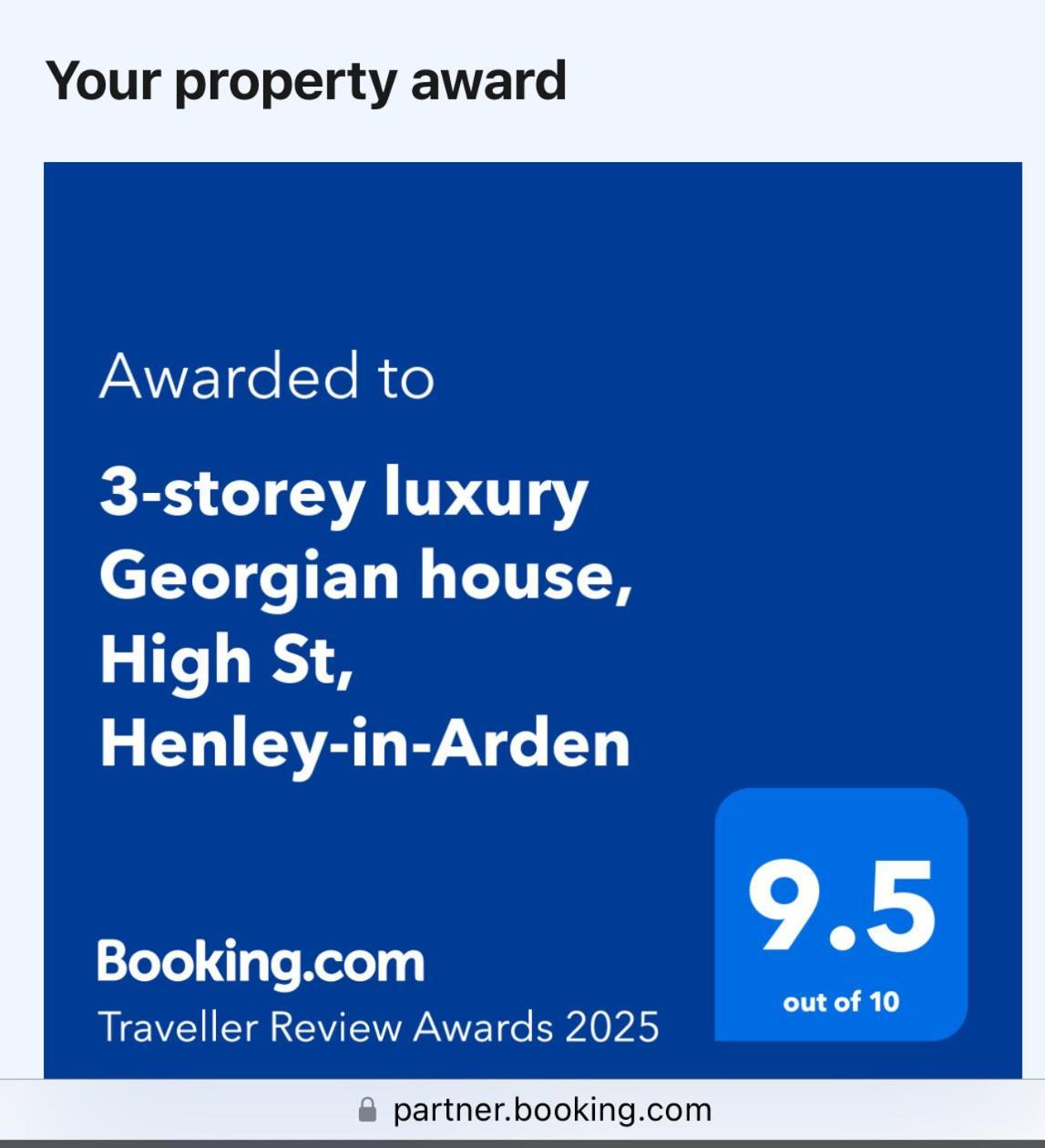 Entire Georgian Luxury Home - 3 Storey- High St Henley-In-Arden -Two Bedrooms-Sleeps 4 Exterior photo